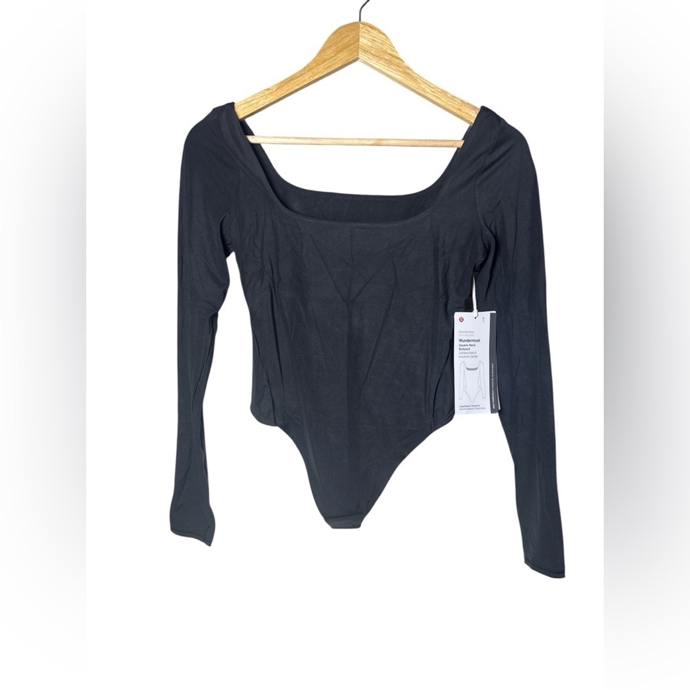 NWT Lululemon Wundermost Square-Neck Long Sleeve Bodysuit – Size Small – Black - Picture 6 of 6